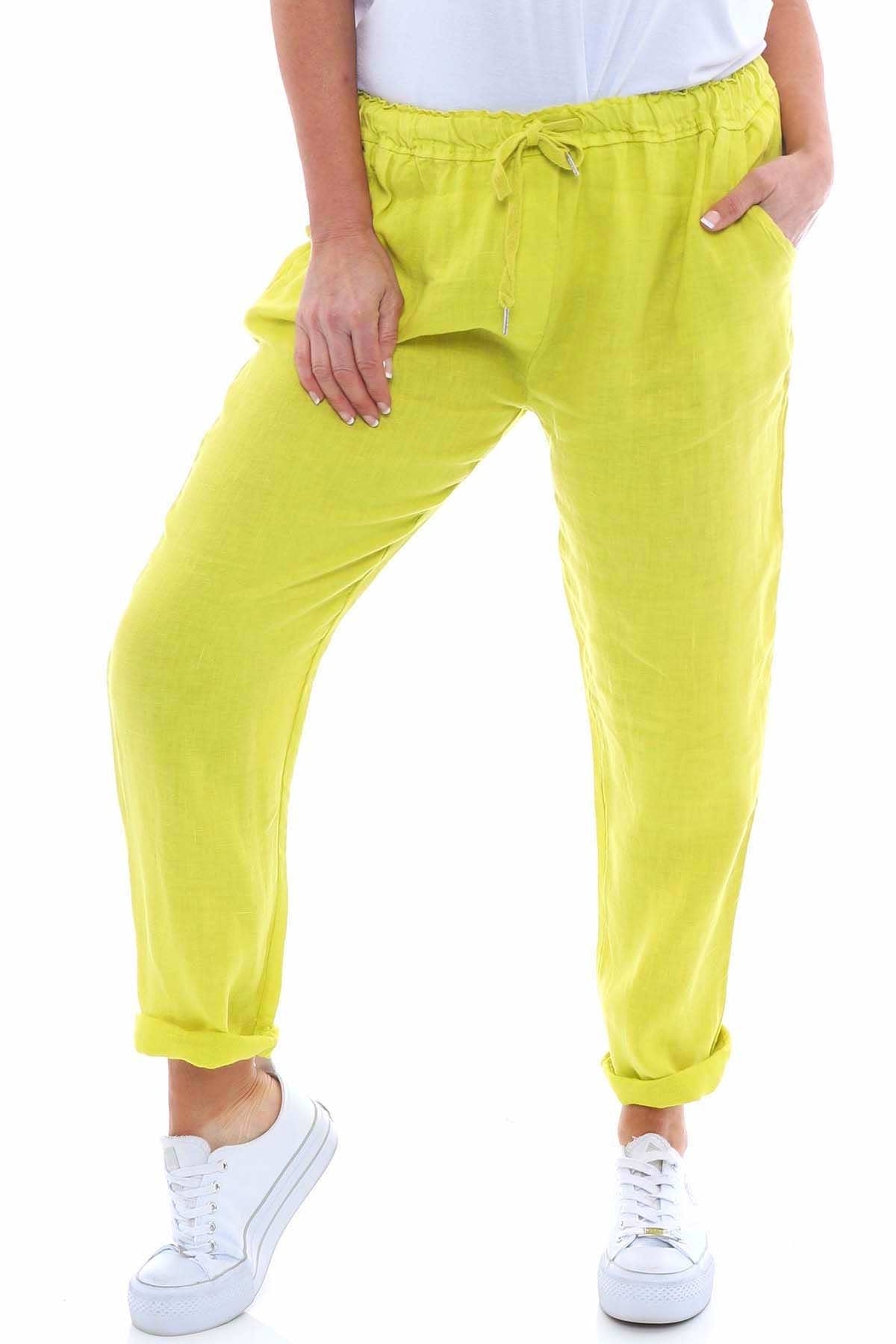 Neon yellow hot sale trousers