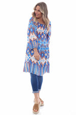 Gael Aztec Print Tunic Cobalt Cobalt - Gael Aztec Print Tunic Cobalt