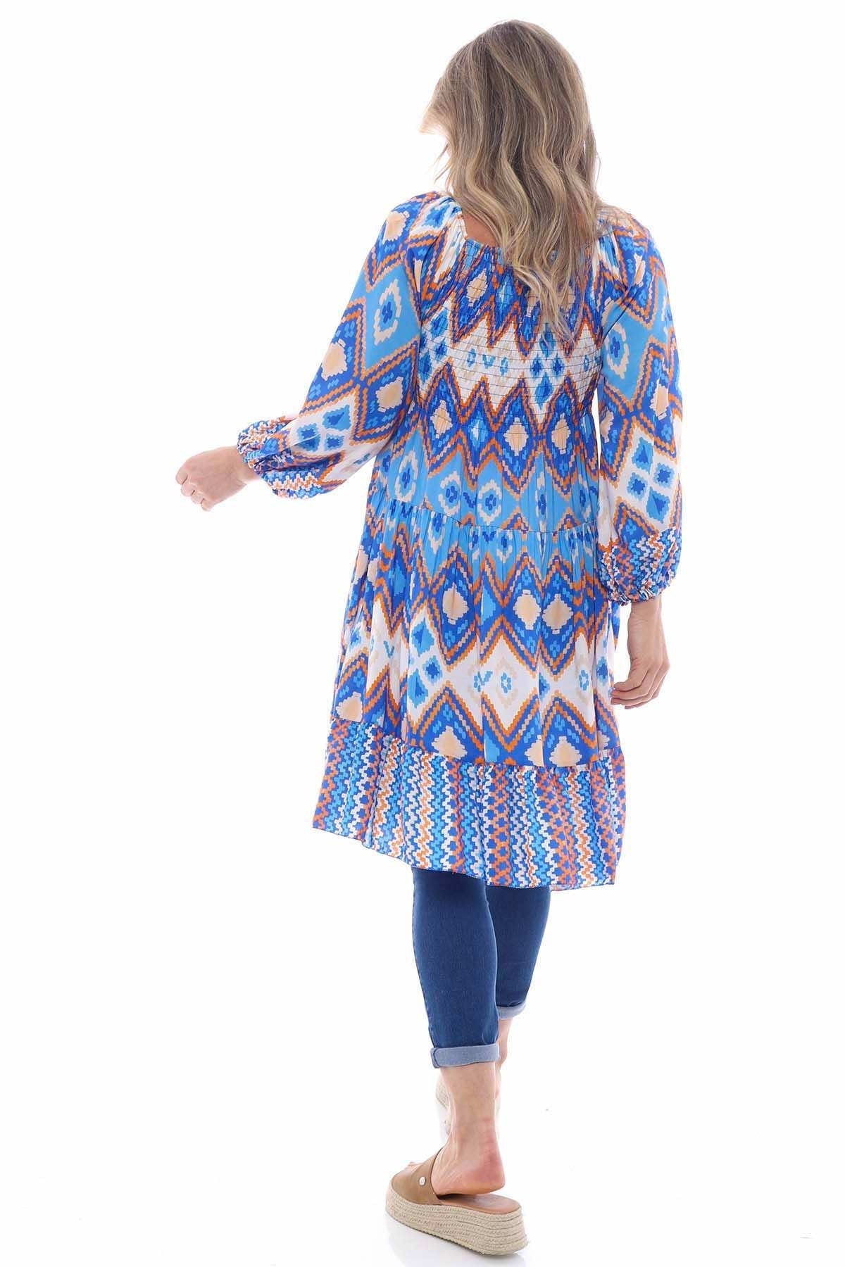 Gael Aztec Print Tunic Cobalt