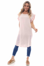 Magnolia Frill Sleeve Tunic Pink Pink - Magnolia Frill Sleeve Tunic Pink