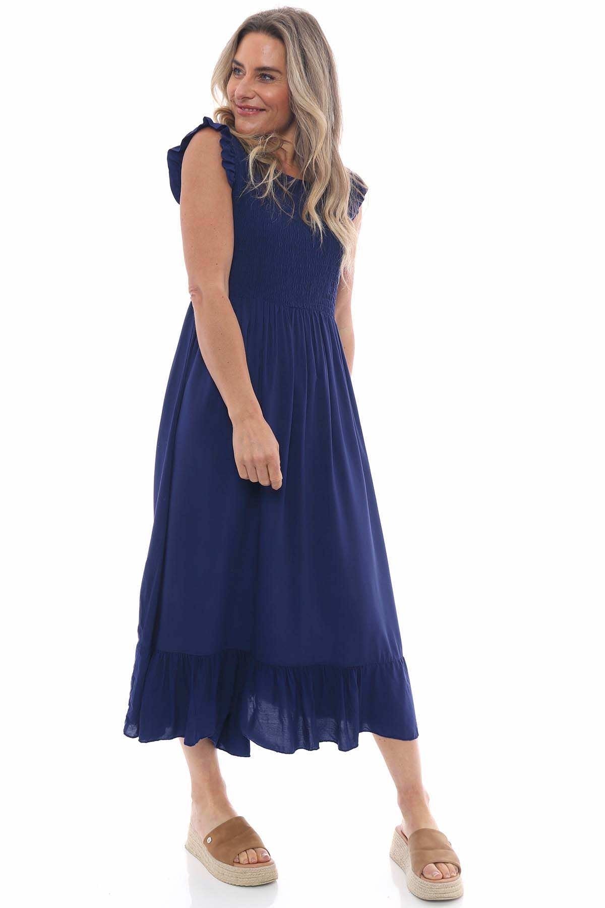 Juniper Plain Sleeveless Dress Navy