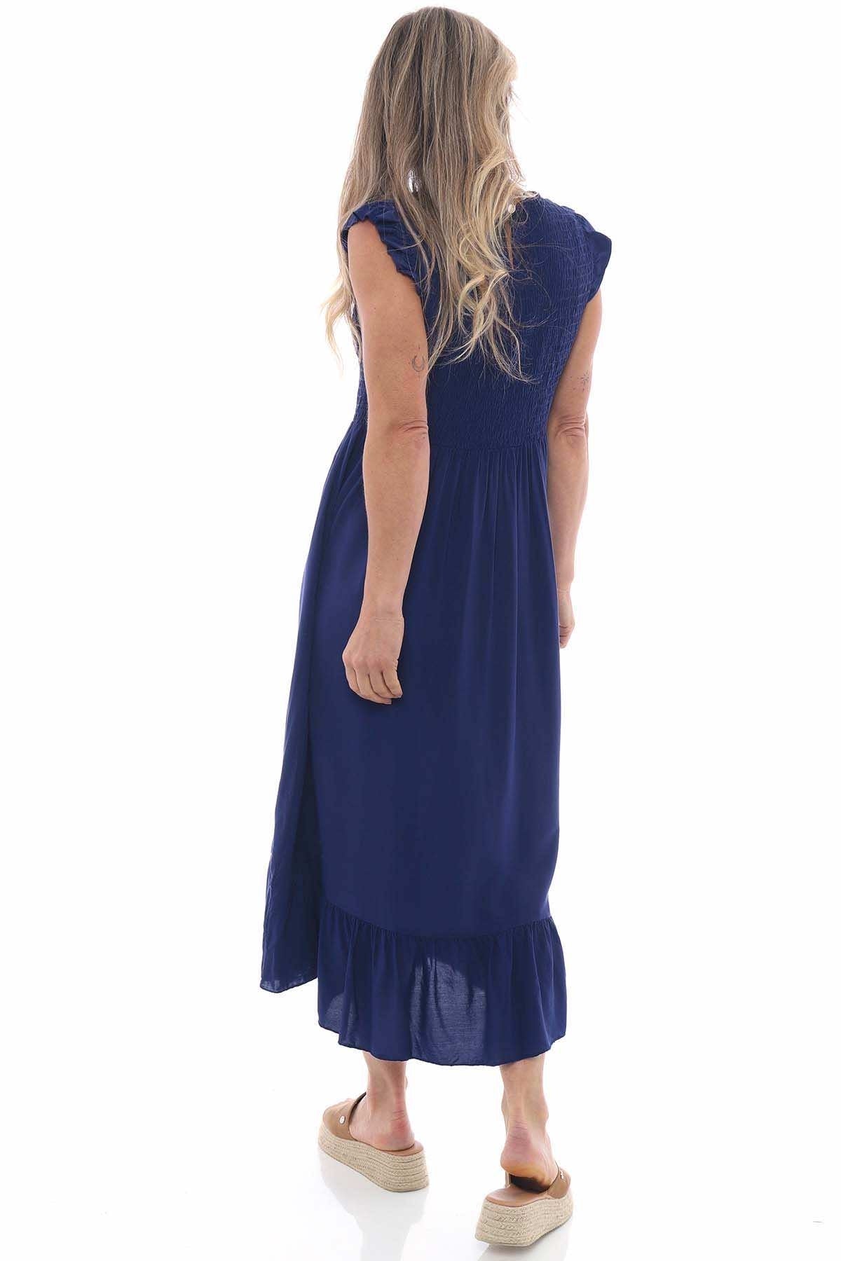 Juniper Plain Sleeveless Dress Navy