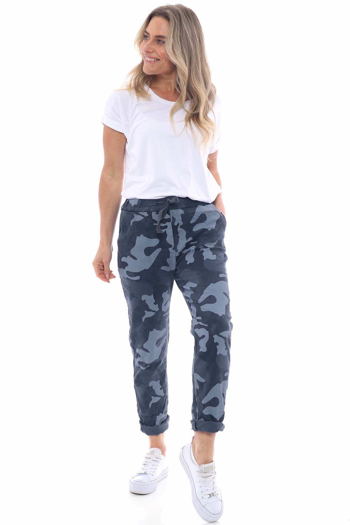 Yarwell Camouflage Print Joggers Charcoal