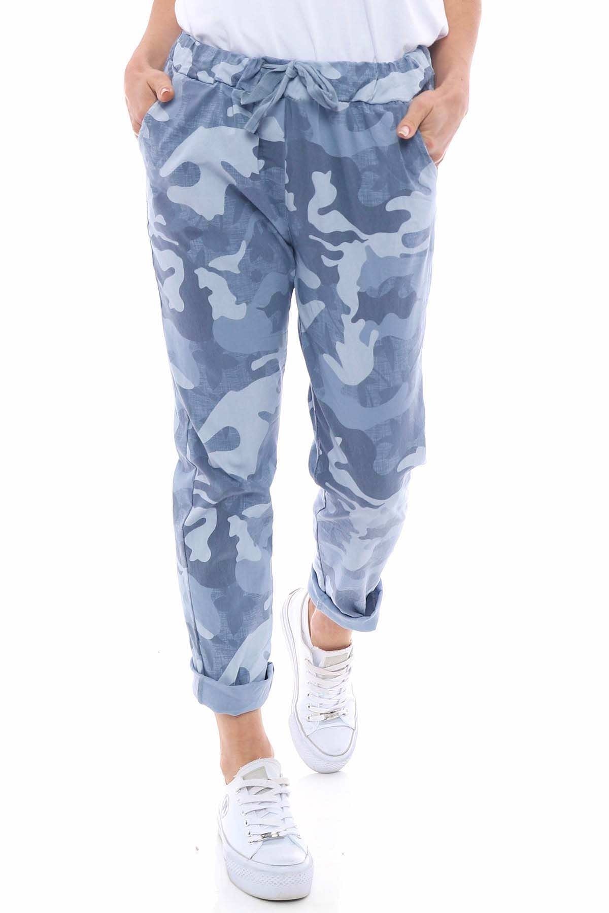 Blue discount camouflage joggers